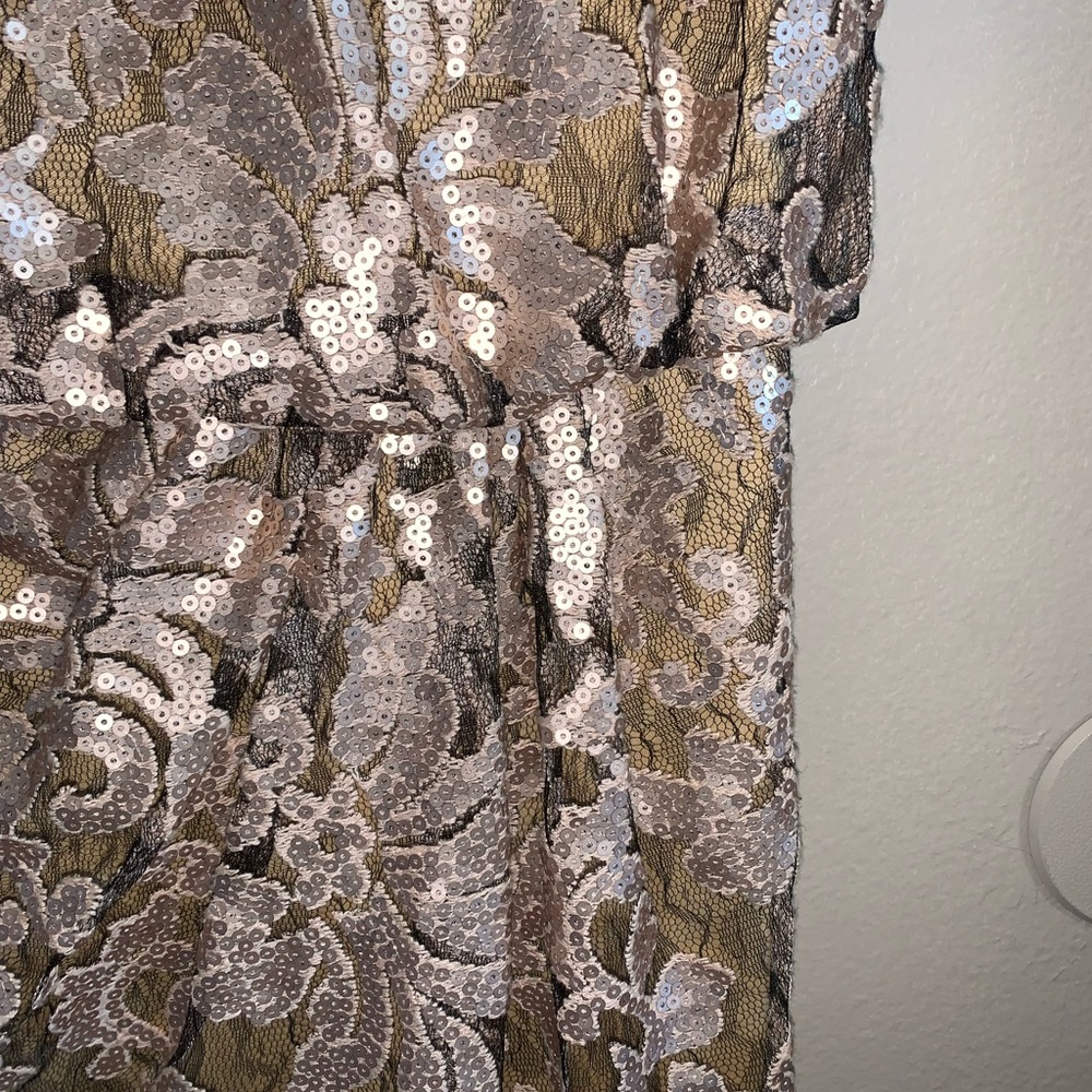 Tadashi Shoji Metallic Lace Midi Dress - Picture 4 of 5